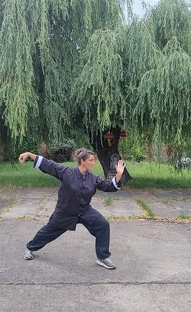 Shaolin Kung Fu & Tai Chi – Pfingst-Lehrgang in Gollenberg/Stölln, 2025. Meisterin Sylvia De Rosa praktiziert Tai Chi im Yang-Stil. © Foto: Esther Robles y Martinez.