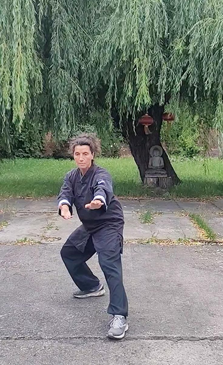 Shaolin Kung Fu & Tai Chi – Pfingst-Lehrgang in Gollenberg/Stölln, 2025. Meisterin Sylvia De Rosa praktiziert Tai Chi im Yang-Stil. © Foto: Esther Robles y Martinez.